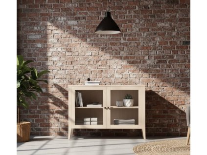 komoda prosklena buk masiv lak