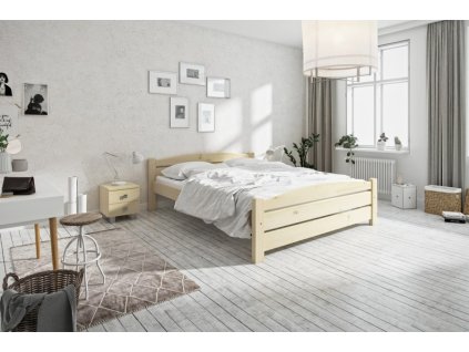 Manželská posteľ z masívu KARLA 140x200