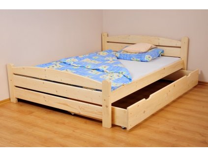 Manželská posteľ z masívu KARLA 160x200