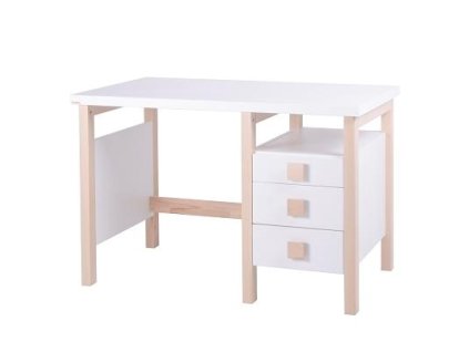 Písací stôl z masívu Henry 1 NEW biely