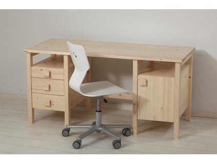 Stôl z masívneho dreva Henry 2. prírodný NOVINKA (Rukoväte úchyt - přírodní)