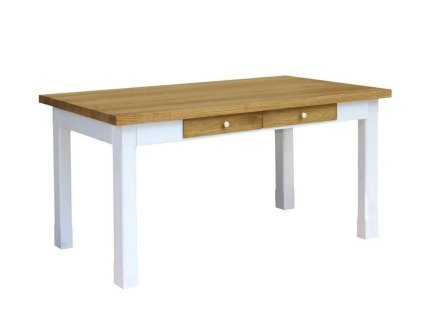 Jedálenský stôl PROVENCE so šuplikmi biely