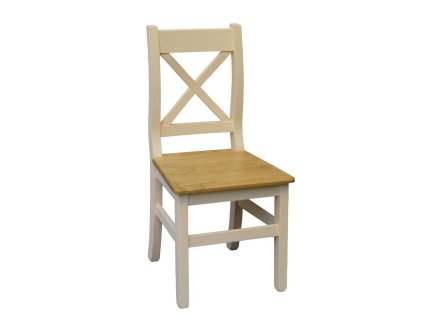 Jedálenská stolička Provence KR25 z masivu krémový odtieň