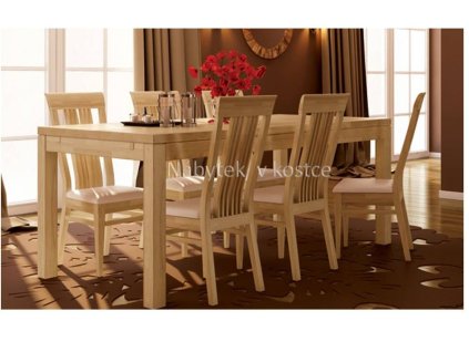 Dubový jedálenský rozkladací stôl Tigre s dvoma výsuvnými krídlami