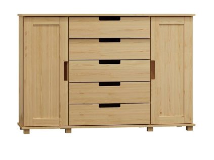 Kombinovaná komoda z masívu FELIX 140x120 cm