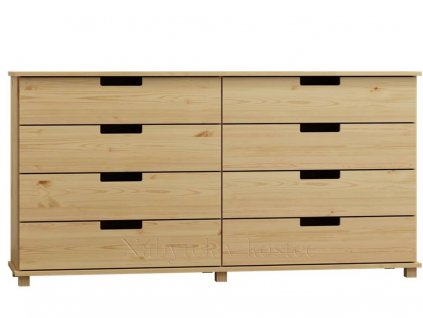 Komoda z masívu FELIX 180x100 cm (Barevné provedení Tmavý dub - hĺbka 42 cm)