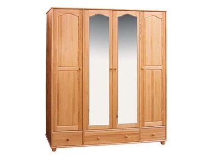 Šatníková skriňa s masívu DEJA1 s tromi šuplíkmi