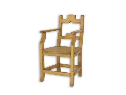 Rustikální židle CORDOBA SIL12 s područkami (Barevné provedení Tmavý vosk K02)