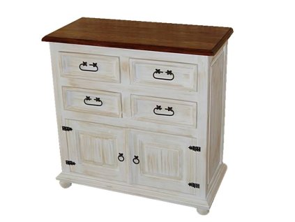 Rustikálna komoda WHITE HOME COM06