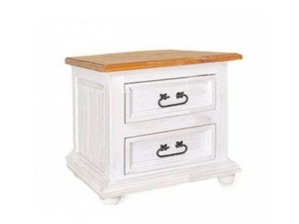 Rustikálny nočný stolík WHITE HOME COM12