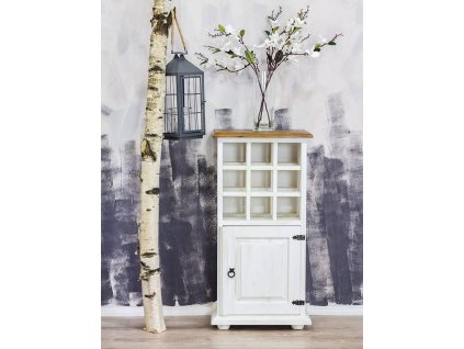 Rustikálna skrinka na víno WHITE HOME COM14