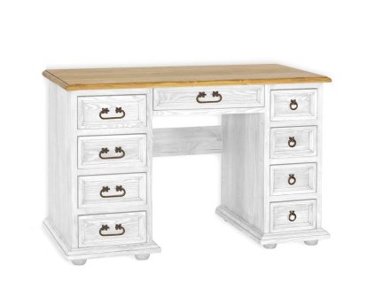 Rustikálny písací stôl WHITE HOME BIK04 (Barevné provedení Antická bílá K16 - antická bílá K16)