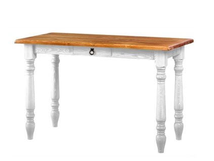 Rustikálny jedálenský stôl WHITE HOME MES04 so šuplíkom