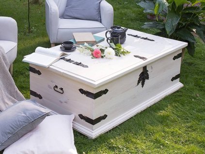 Rustikálna úložná truhla WHITE HOME COS04