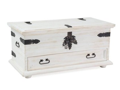 Rustikálna úložná truhla WHITE HOME COS15 so zásuvkou