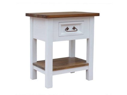 rustikální bílý stolek