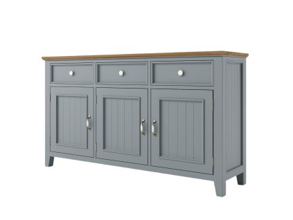Komoda PROVENCE K3P z masívu sivomodrá