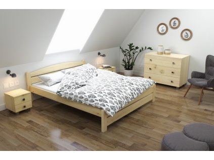 Manželská posteľ z masívu BARBORA 160x200