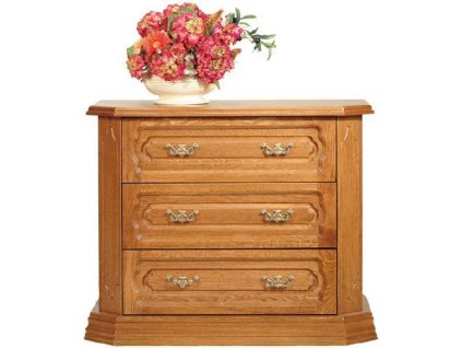 Rustikálna komoda KINGA šuplíková