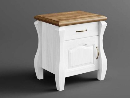 Rustikálny nočný stolík AUSTIN Romance z masívu