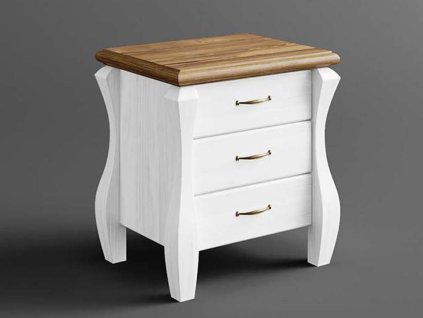 Rustikálny nočný stolík AUSTIN Romance so šuplíkmi