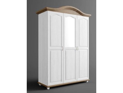 Rustikálna skriňa AUSTIN Romance Palette z masívu so zrkadlom