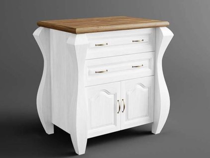 Rustikálna komoda AUSTIN Romance CALIBRI z masívu