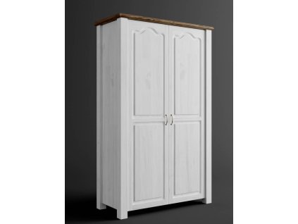 Rustikálna skriňa GISELLE 2DA so šatníkovou tyčou