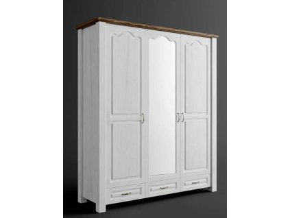 Rustikálna skriňa AUSTIN MERIDA 3DA so zrkadlom