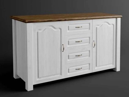 Rustikálna komoda AUSTN Merida ESME z masívu