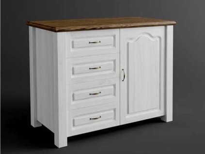 Rustikálna komoda AUSTIN Merida ORCHIDEA z masívu