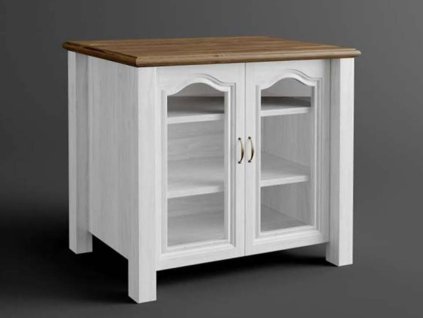 Rustikálna komoda AUSTIN Merida z masívu presklená