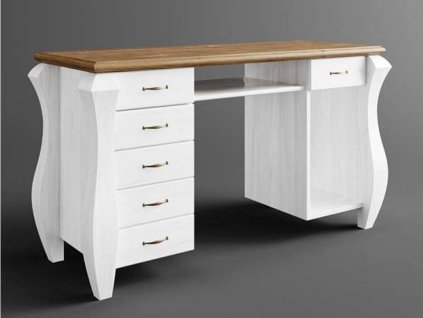 Rustikálny písací stôl AUSTIN Romance UNO z masívu