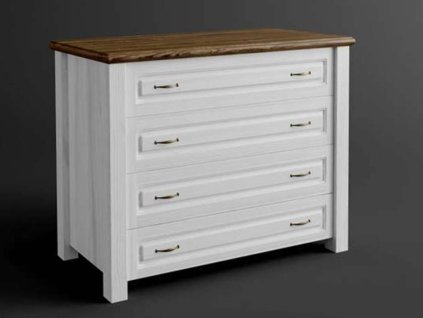 Rustikálna komoda AUSTIN Merida TIANA z masívu so šuplíkmi