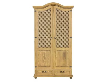 Masivní šatní skříň CORDOBA Slim SZY106 policová (Barevné provedení Tmavý vosk K02)