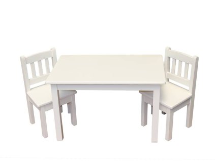 Detský stolček so stoličkami MINI 2 biely NA SKLADE