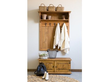 Předsíňový set CORDOBA 2 z masivu (Barevné provedení Tmavý vosk K02)