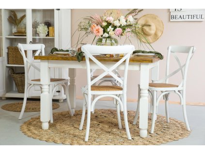 Rustikálny jedálenský stôl WHITE HOME MES01