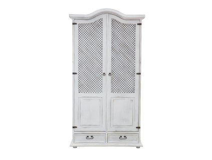 Rustikální skříň WHITE HOME SZY06/B kombinovaná (Barevné provedení Bílý vosk K17 - Bílý vosk K17)
