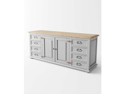 Komoda Hacienda Grey 8S2D z masívu