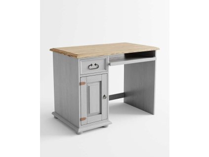 Písací stôl Hacienda Grey 1S1D z masívu
