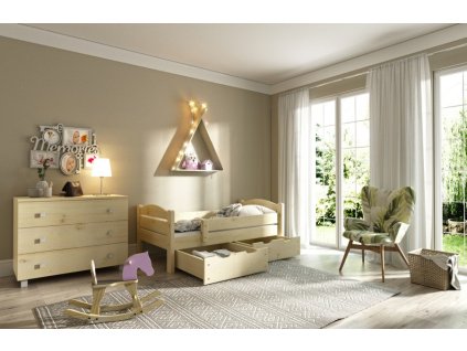 Posteľ z masívu MATEJ so šuplíkmi