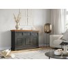 Provensálska komoda BELLUNO grafite 3D grafit-dub