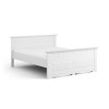 Rustikálna posteľ BELLUNO Elegante 120x200 cm z masívu biela
