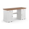 Písací stôl BELLUNO Elegante z masívu biely-dub