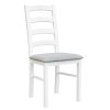 Stolička BELLUNO Elegante 01 látková z masívu biela