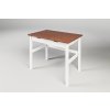 Písací stôl z masívu Mario zásuvkový bielo / hnedý