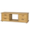 Rustikální TV stolek CORDOBA RTV06 (Barevné provedení Tmavý vosk K02)