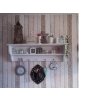 Rustikálna polica WHITE HOME COS11 s vešiakmi