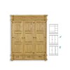 Rustikálna skriňa WHITE HOME SZY08/A trojdverová v celku